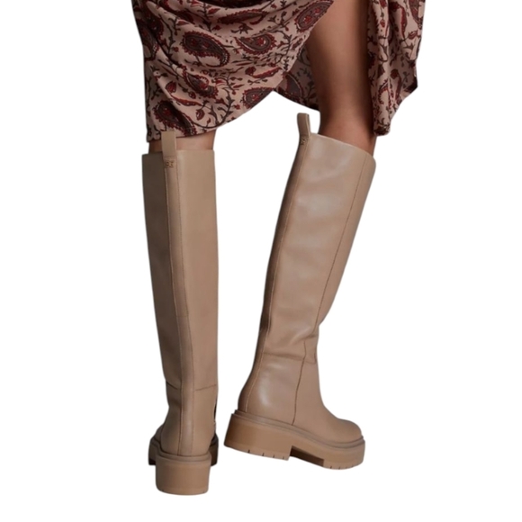 Sam Edelman Larina Nude Color Leather Lug Soles Tall Shaft Boots. EUC Sz 10 - Picture 11 of 12